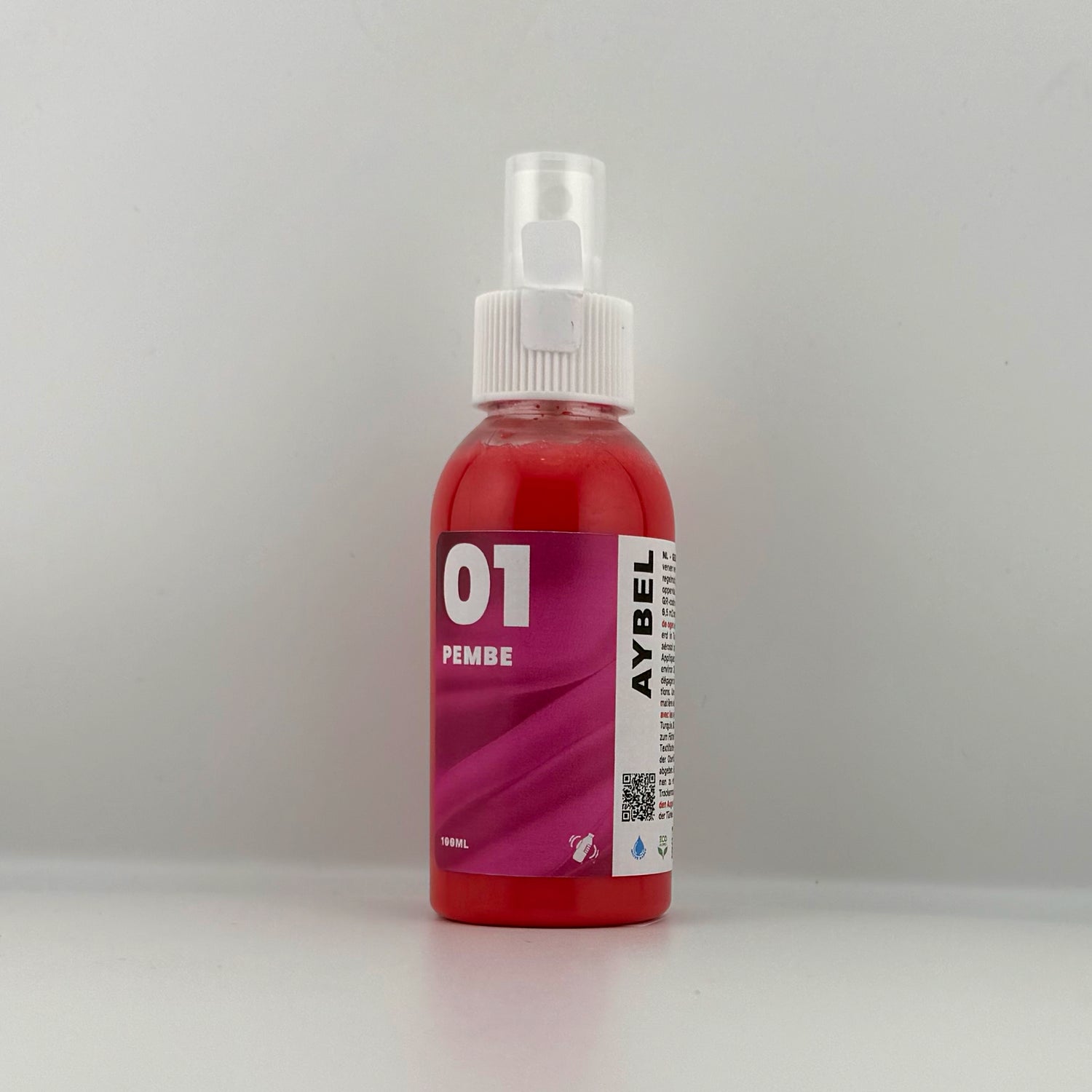 Roze textielverfspray