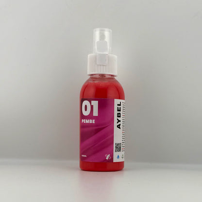 Roze textielverfspray