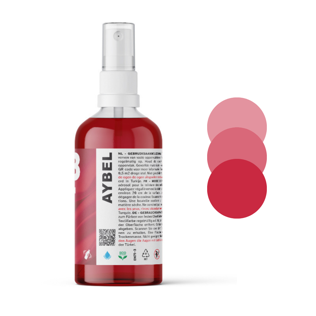 Spray de teinture pour tissu rouge rubis
