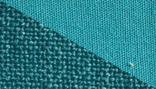 Fabric swatch dyed in sea green, demonstrating the vibrant color achieved with our dye on different fabrics